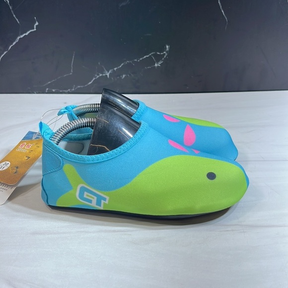 CT Girl’s Water Shoes Light Blue/Lime Green sz 13/1 - Picture 4 of 7